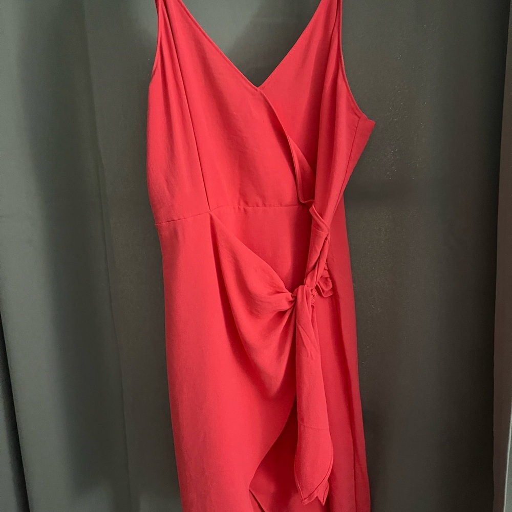 The Impeccable Pig Vibrant Red Asymmetrical Dress